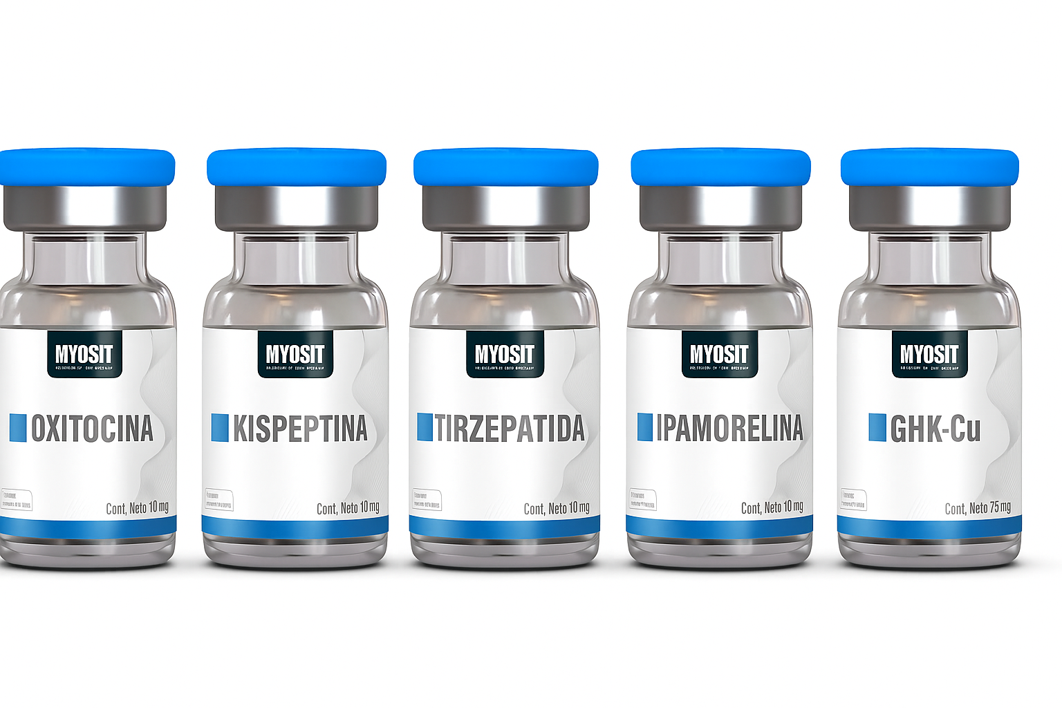 Kit Goddess Stack (Oxitocina, Kisspeptina, Tirzepatide, GHK-Cu, Ipamorelin) grado investigación Myosfit México