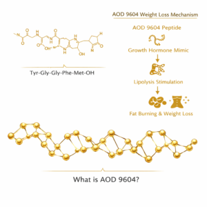 AOD-9604 peptide mechanism of action diagram